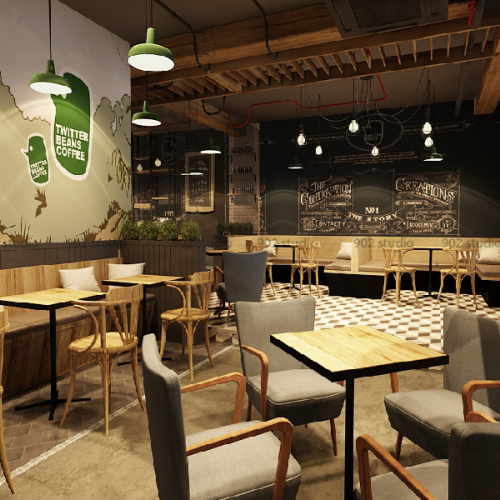Mẫu nội thất công trình Quán Cafe 001