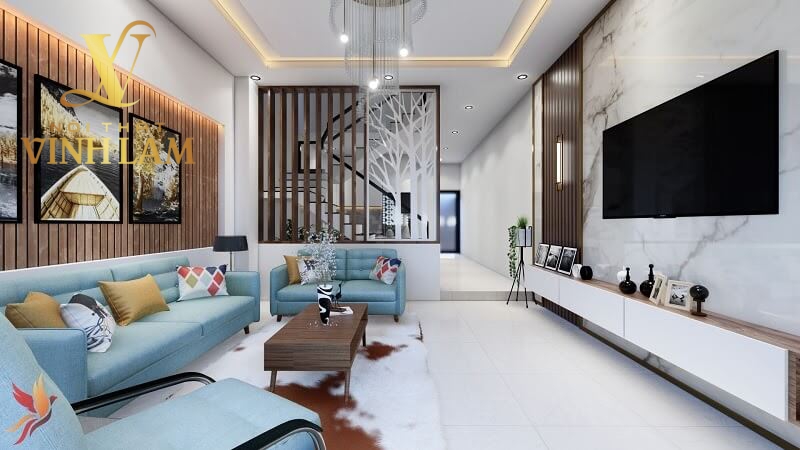 thi công nội thất hiện đại sang trọng cho biệt thự tại Thái Bình